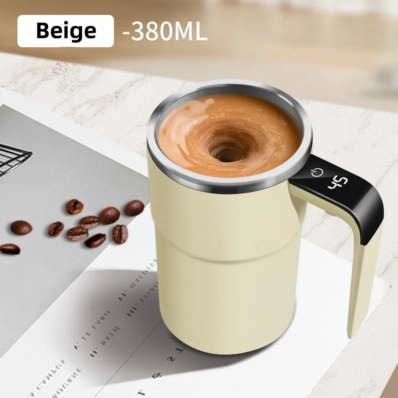 Automatic Magnetic Cup Electric Coffee Self Mixing Mug IP67 Waterproof Food Safe 380ML Coffee Mug For Tea