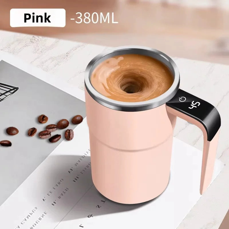 Automatic Magnetic Cup Electric Coffee Self Mixing Mug IP67 Waterproof Food Safe 380ML Coffee Mug For Tea