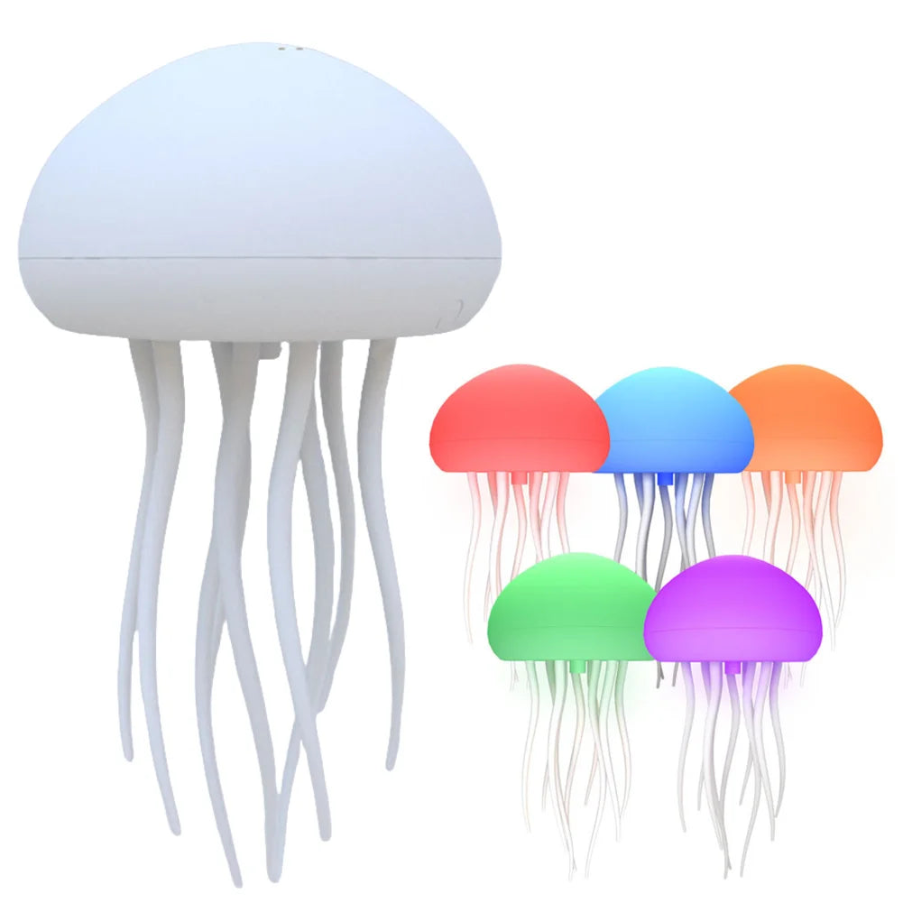 Jellyfish Light Voice Control Atmosphere Night Lights Type-C Charging Bedside Lamp Flexible Tentacles for Holiday Children Gifts